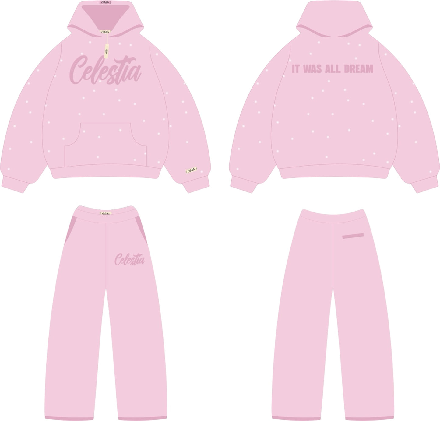 BABY PINK PUFF SWEATSUIT