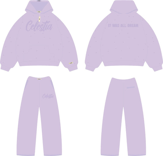 PASTEL PURPLE PUFF SWEATSUIT