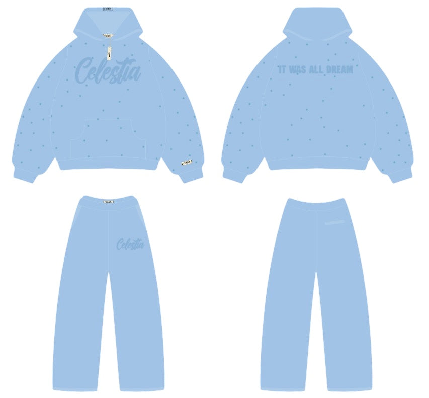 ICY BLUE PUFF SWEATSUIT